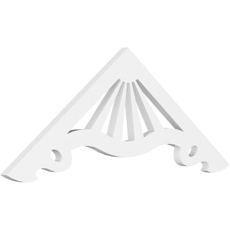 Ekena Millwork Pitch Marshall Architectural Grade PVC Gable Pediment, 36"W x 13 1/2"H x 1"P (9/12) GPP036X014X100MAR